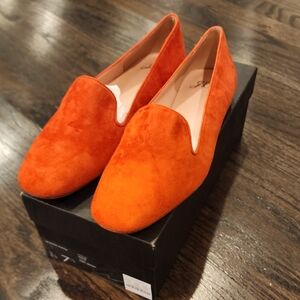 J. Crew Suede Smoking Slipper - Style H5523 - Fiery Sunset - Size 7.5 -New